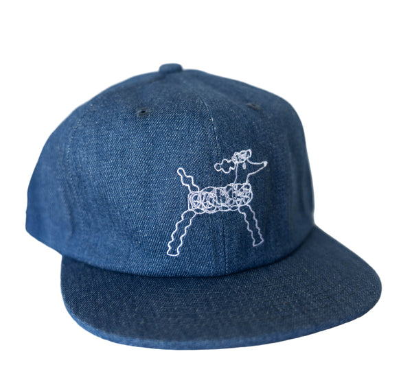 Denim Poodle Cap