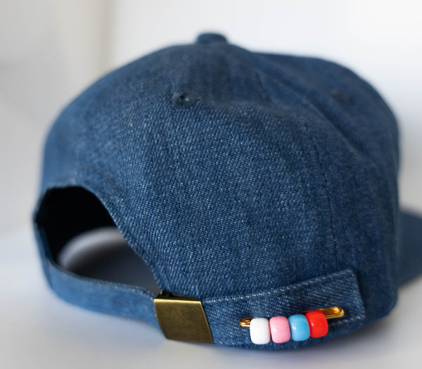 Denim Poodle Cap