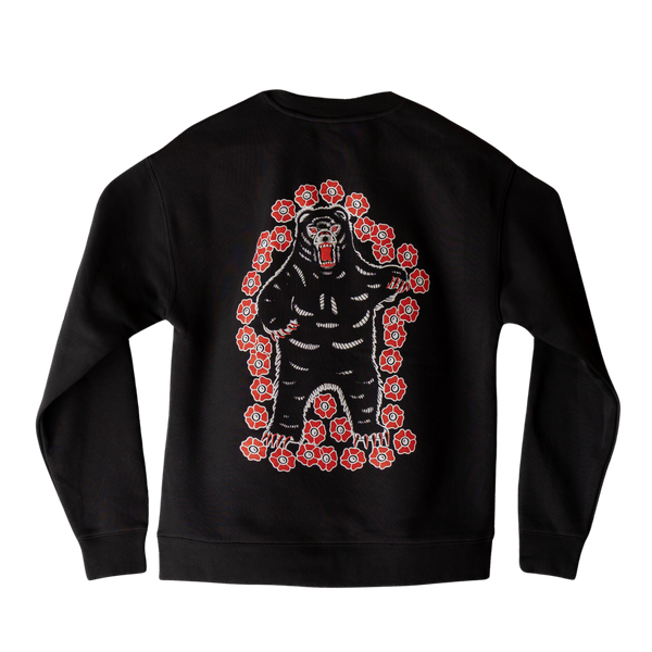 Black Bear Hug Crewneck